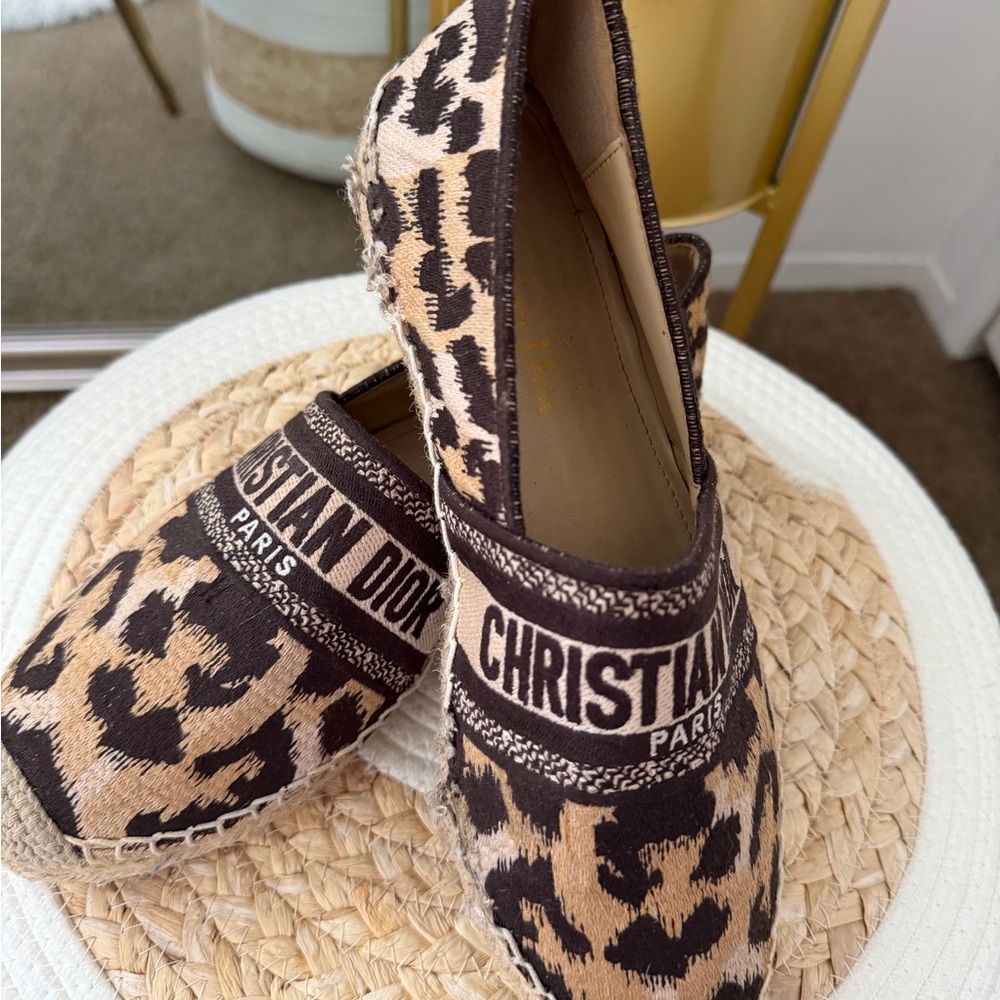 Dior Tan and Black Espadrilles